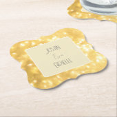 ゴールド フェアリー ライト ペーパーコースター (アングル)