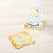 ゴールド フェアリー ライト 紙コースター (インサイチュ)