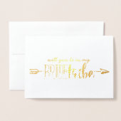 ゴールド・フォイルの私の花嫁の部族カードに入るか 箔カード (封筒付き正面)