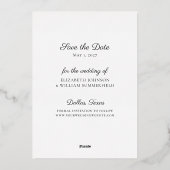 ゴールド・フォイル写真の発表日結婚を保存 箔招待状 (裏面)