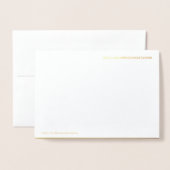 ゴールド・フォイル感謝していの最深と評価 箔カード (裏面封筒付き)