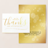 ゴールド・フォイル感謝していの最深と評価 箔カード (ディスプレー)