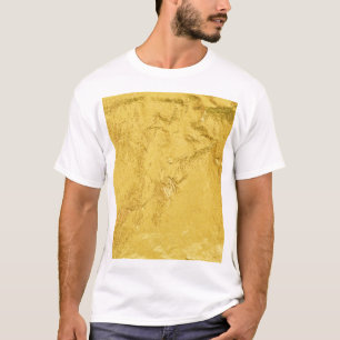 ゴールド フォイル: キラキラとした抽象的なテクスチャ Tシャツ