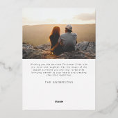 ゴールド・フォイル・キラキラと輝く愛と喜びのホリデー写真カード 箔シーズンカード (裏面)