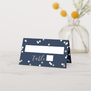 ゴールド フォイル コンフェッティ ブライダル シャワー プレイスカード