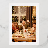 ゴールド・フォイル・ナッツクラッカーのクリスマスカード 箔招待状 (裏面)