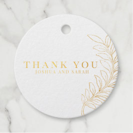 ゴールド フォイル リーフ サンクス タグ