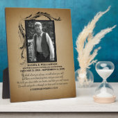 ゴールド フォト メモリアル プレート フォトプラーク (側面)