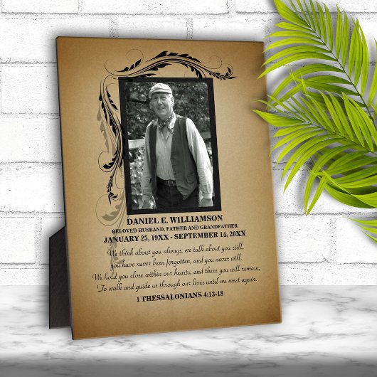 ゴールド フォト メモリアル プレート フォトプラーク