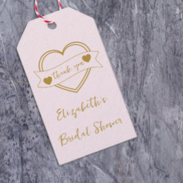 ゴールド フォーエバー ハーツ ブライダルシャワー ギフトタグ