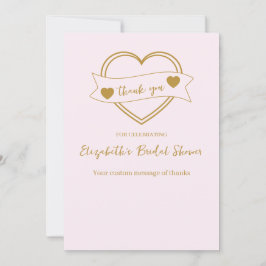 ゴールド フォーエバー ハーツ ブライダルシャワー サンキューカード