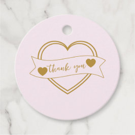 ゴールド フォーエバー ハーツ ブライダルシャワー フェイバータグ