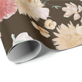 ゴールド フラワー包装紙 ラッピングペーパー (ロールコーナー)