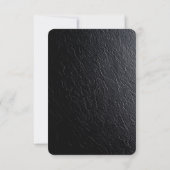 ゴールド フラワー エンブリッシュメント RSVP カード (裏面)