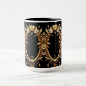 ゴールド フラワー オーナメント フレーム マグ (中央)