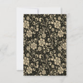 ゴールド フラワー ワイン グラス、風船、退職パーティー 招待状 (裏面)