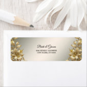 ゴールド フラワー 返送先ラベル ラベル (インサイチュ)
