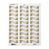 ゴールド フラワー 返送先ラベル ラベル (フルシート)