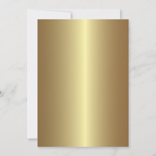 ゴールド フラワー 50周年 結婚記念日 招待状 (裏面)