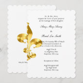 ゴールド フルール ド リス ウェディング インビテーション (正面/裏面)