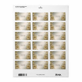 ゴールド フローラル アドレス ラベル (フルシート)