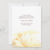 ゴールド フローラル ウェディング 招待状 (裏面)