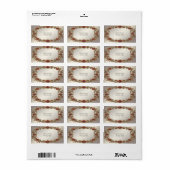 ゴールド フローラル フレーム 返送先ラベル ラベル (フルシート)