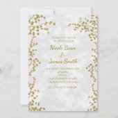 ゴールド フローラル ベリー エレガント ウェディング 招待状 (正面)