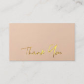 ゴールド ブラウン 感謝カード 名刺 (正面)