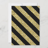 ゴールド＆ブラックのウィンターハウスウォーミングパーティー 招待状 (裏面)