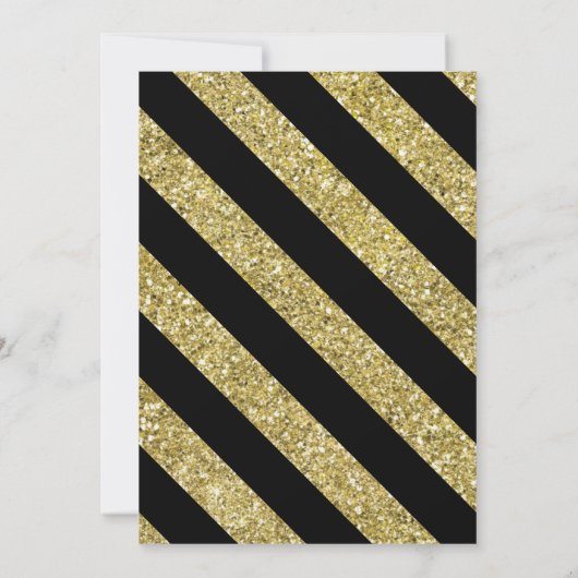 ゴールド&ブラックのウィンターハウスウォーミングパーティー 招待状 (裏面)