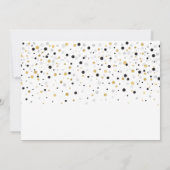 ゴールド＆ブラックの風船 50周年記念 結婚式 招待状 (裏面)