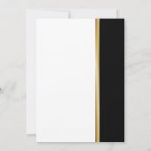 ゴールド |ブラッククラスモダン懇親会パーティー 招待状 (裏面)