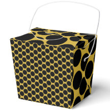 ゴールド ブラックドットスタイル テイクアウト 3x2.75x3.75