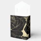 ゴールド＆ブラックローズ グラム エレガント おしゃれ パーティー フェイバーボックス (オープン)