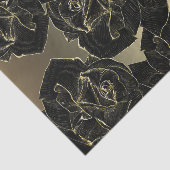 ゴールド＆ブラックローズ グラム エレガント おしゃれ パーティー 薄葉紙 (詳細)