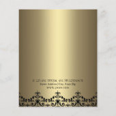 ゴールド&ブラック エレガント ダマスク フライヤー (裏面)