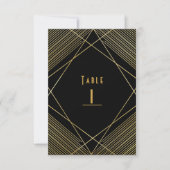 ゴールド＆ブラック エレガント モダン グラムデコ テーブルナンバー (正面)