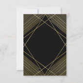 ゴールド＆ブラック エレガント モダン グラムデコ テーブルナンバー (裏面)