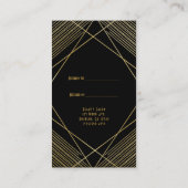 ゴールド ブラック エレガント モダン グラム デコ お友達を紹介 紹介カード (裏面)