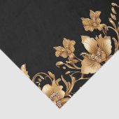 ゴールド ブラック オルネイト フローラル ティッシュ ペーパー (詳細)