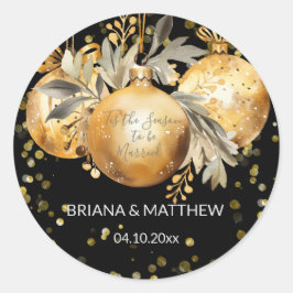 ゴールド ブラック クリスマス ウェディング シール