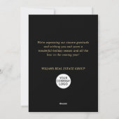 ゴールド ブラック クリスマス オーナメント 法人向け 年賀状 (裏面)