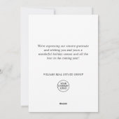 ゴールド ブラック クリスマス オーナメント 法人向け 年賀状 (裏面)