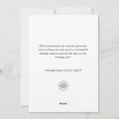 ゴールド ブラック クリスマス ツリー 法人向け 年賀状 (裏面)