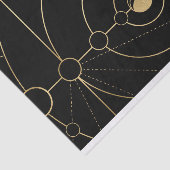 ゴールド ブラック コンパス 月の満ち欠け 薄葉紙 (詳細)