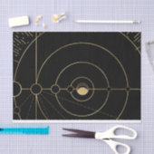 ゴールド ブラック コンパス 月の満ち欠け 薄葉紙 (クラフト)