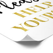 ゴールド ブラック コンフェッティ 自由にお取りください サイン (角)