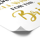 ゴールド ブラック コンフェッティ 花嫁へのアドバイス サイン (角)