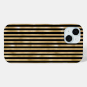 ゴールド ブラック ストライプ iPhoneケース Case-Mate iPhoneケース (裏面 (横))